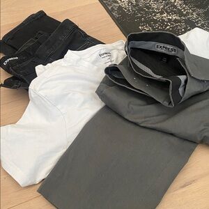Express Men's Chinos & skinny jeans and undershirt